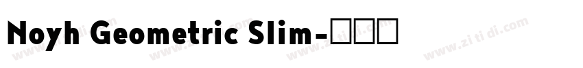 Noyh Geometric Slim字体转换